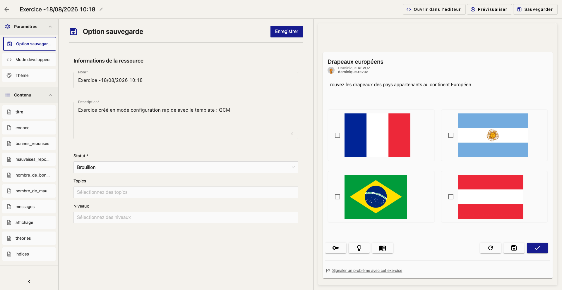 Métadonnées de la ressource